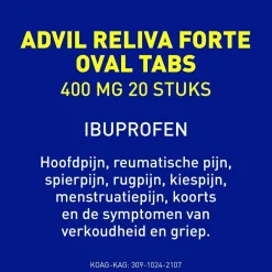 Outlet Advil Reliva Forte 400mg Oval-Tabs