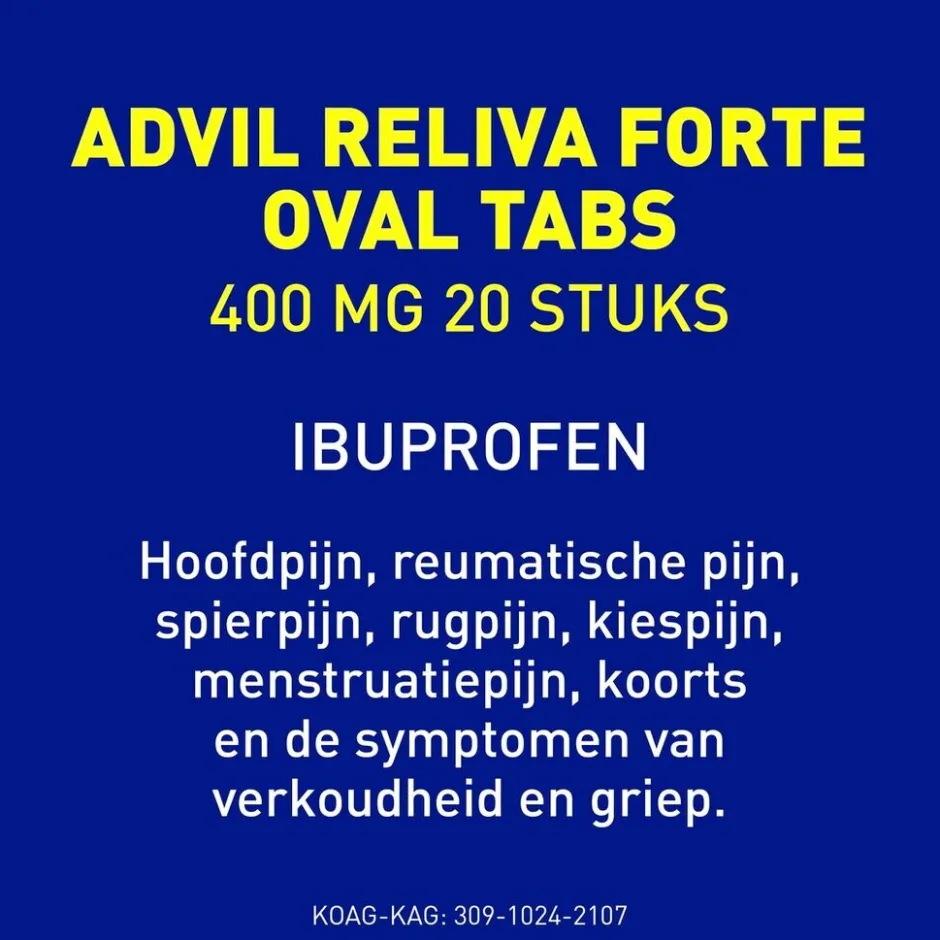 Outlet Advil Reliva Forte 400mg Oval-Tabs