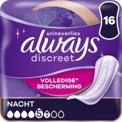 New Always Discreet Nacht Incontinentieverband