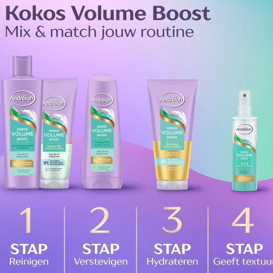 Sale Andrelon Andrélon Kokos Volume Boost 3-in-1 Textuur Spray