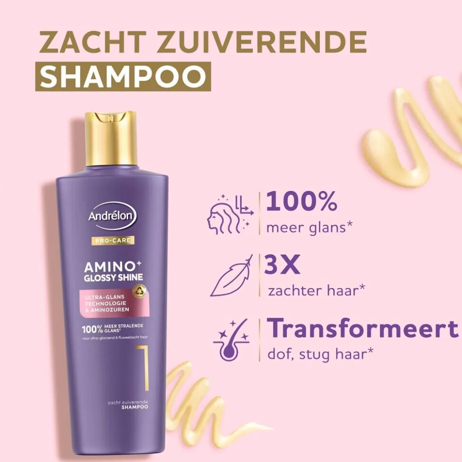 New Andrelon Pro-Care Andrélon Pro-Care Amino+ Glossy Shine Shampoo
