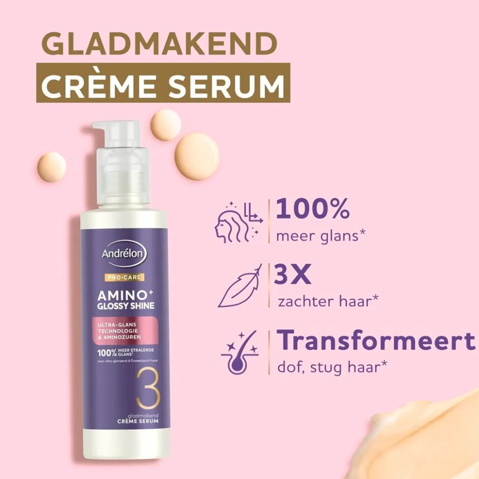 Discount Andrelon Pro-Care Andrélon Pro-Care Amino+ Glossy Shine Crème Serum