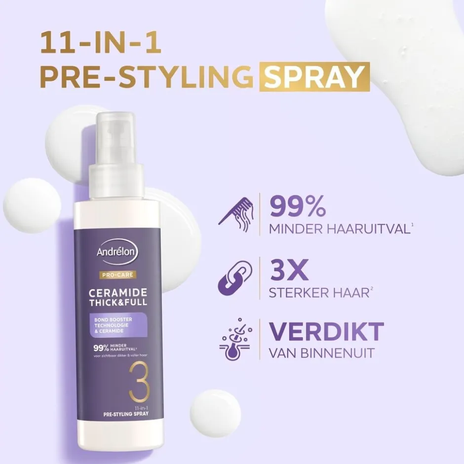 Hot Andrelon Pro-Care Andrélon Pro-Care Ceramide Thick & Full Pre-Styling Spray