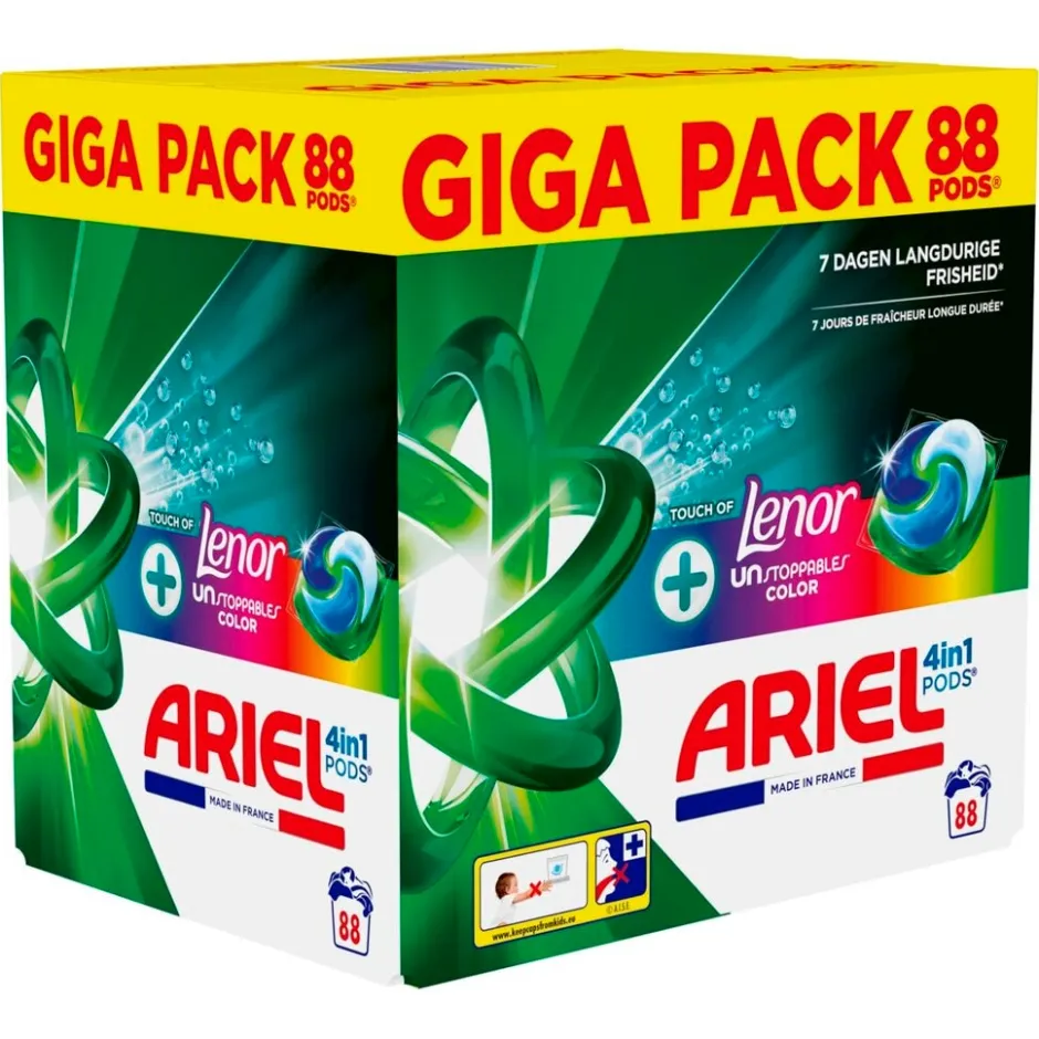 Discount Ariel +Touch of Lenor Unstoppables Color 4-in-1 Wasmiddelpods