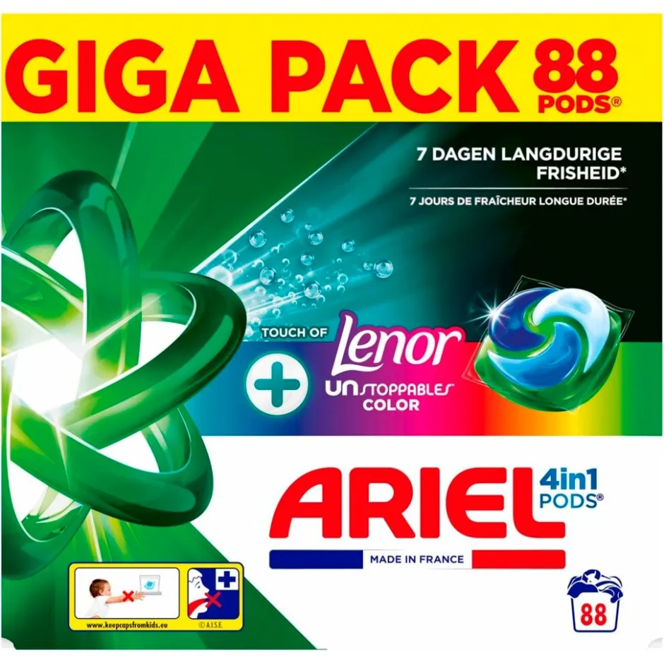 Discount Ariel +Touch of Lenor Unstoppables Color 4-in-1 Wasmiddelpods
