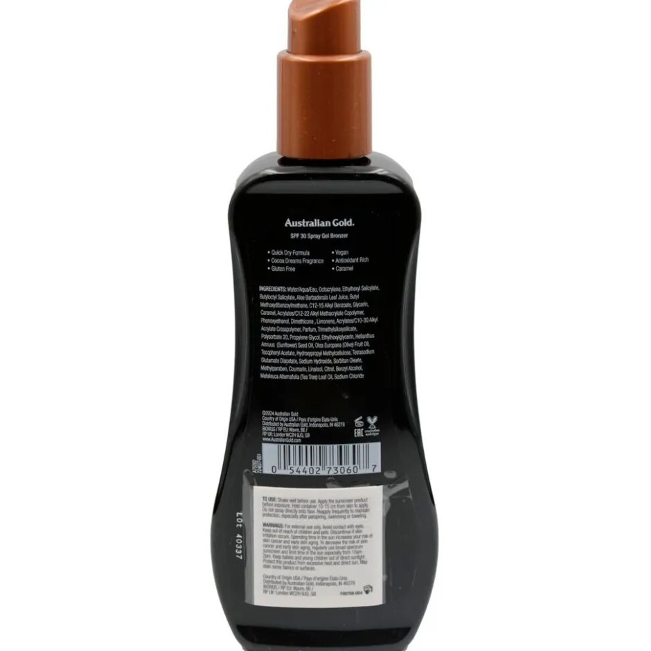 Hot Australian Gold Instant Bronzer SPF30 Zonnebrand Spray Gel