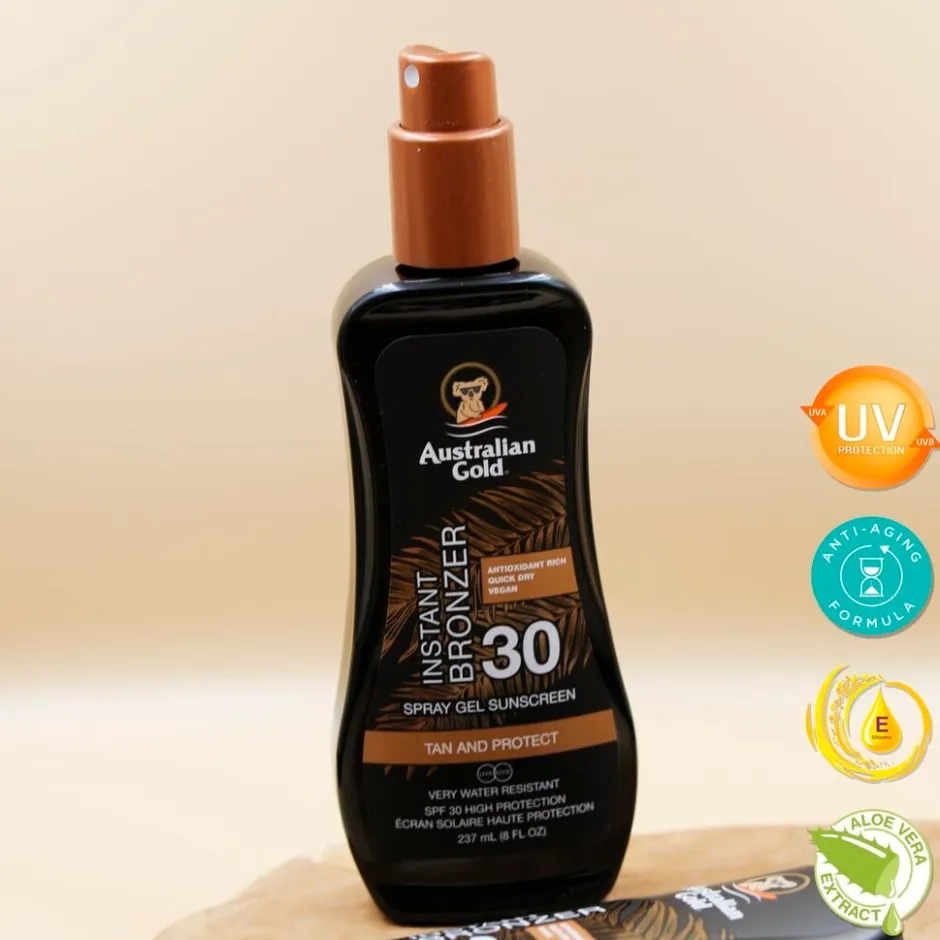 Hot Australian Gold Instant Bronzer SPF30 Zonnebrand Spray Gel