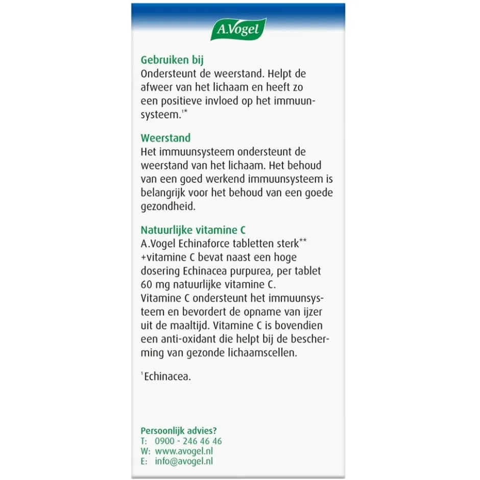 Online A.Vogel Echinaforce Sterk** + Vitamine C Tabletten