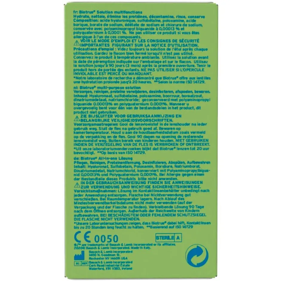 Sale Bausch & Lomb Bausch + Lomb Biotrue Multi-Purpose Solution Lenzenvloeistof Flight Pack