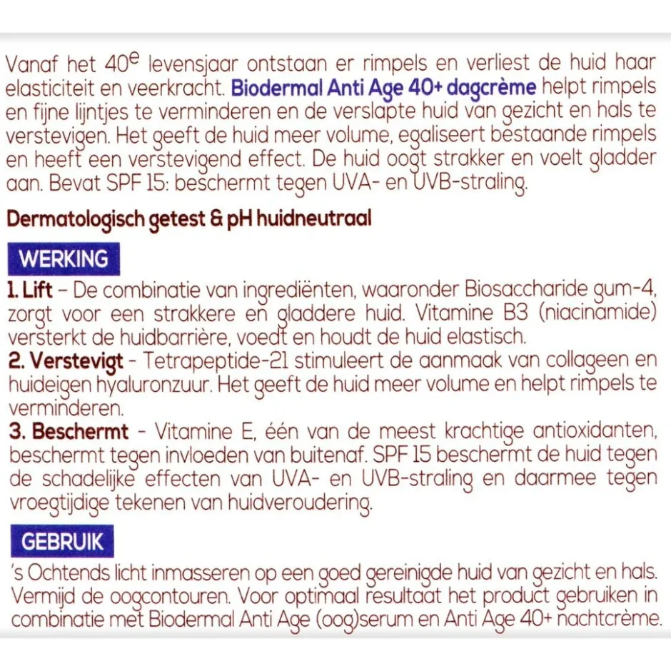 Hot Biodermal Anti Age 40+ Dagcrème