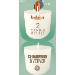 Clearance Bolsius Clean Light Cederwood Navulling