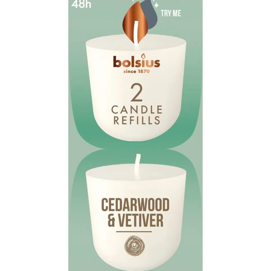 Clearance Bolsius Clean Light Cederwood Navulling
