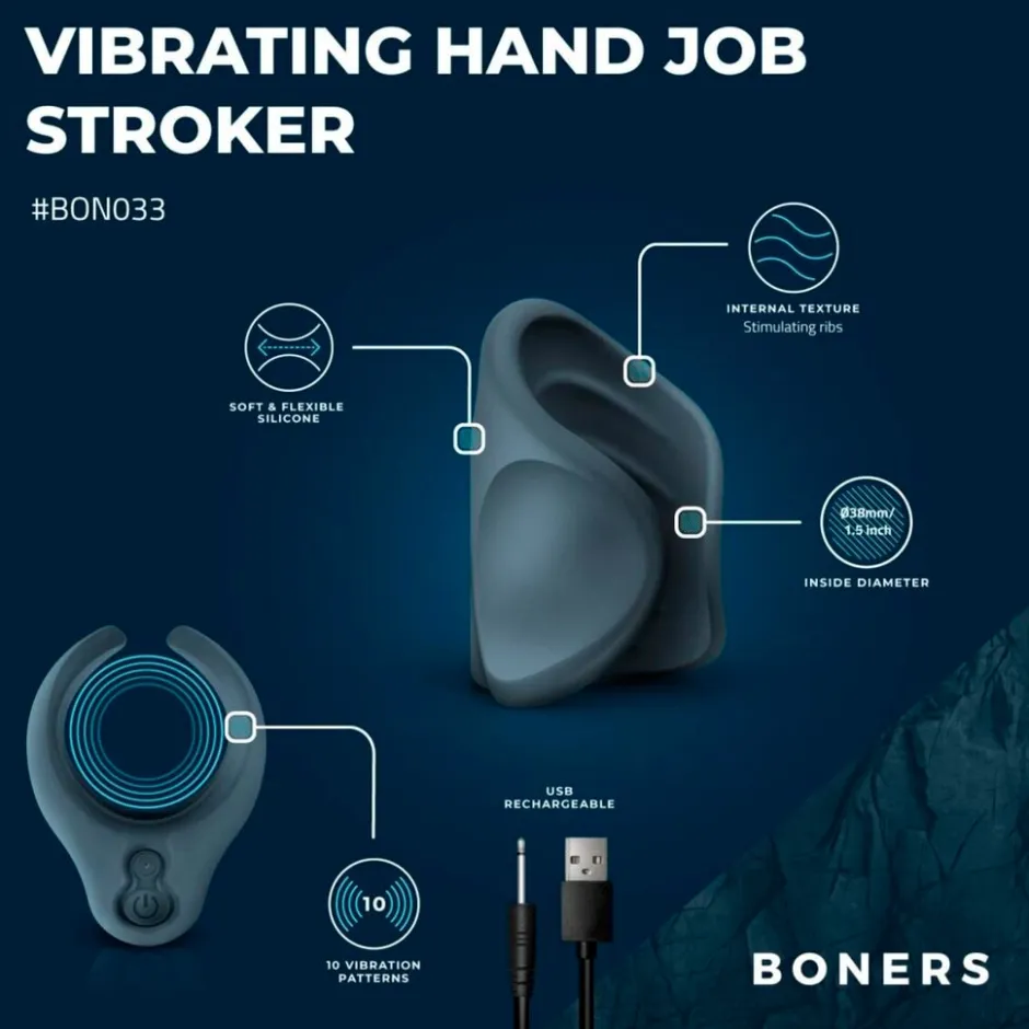Clearance Boners Vibrating Handjob Stroker