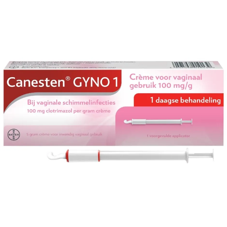Clearance Canesten Gyno 1-Daagse Behandeling Crème bij Vaginale Schimmelinfecties