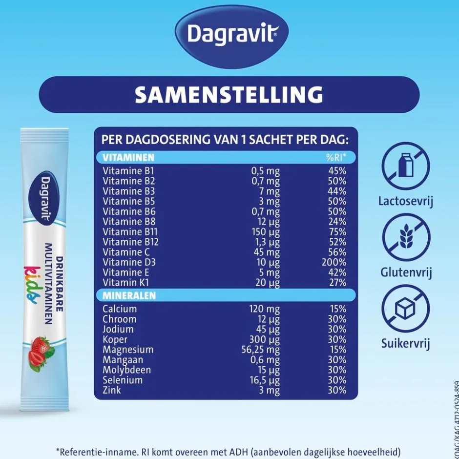 Online Dagravit Complete Start Kids 3-12 Drinkbare Multivitaminen Sachets