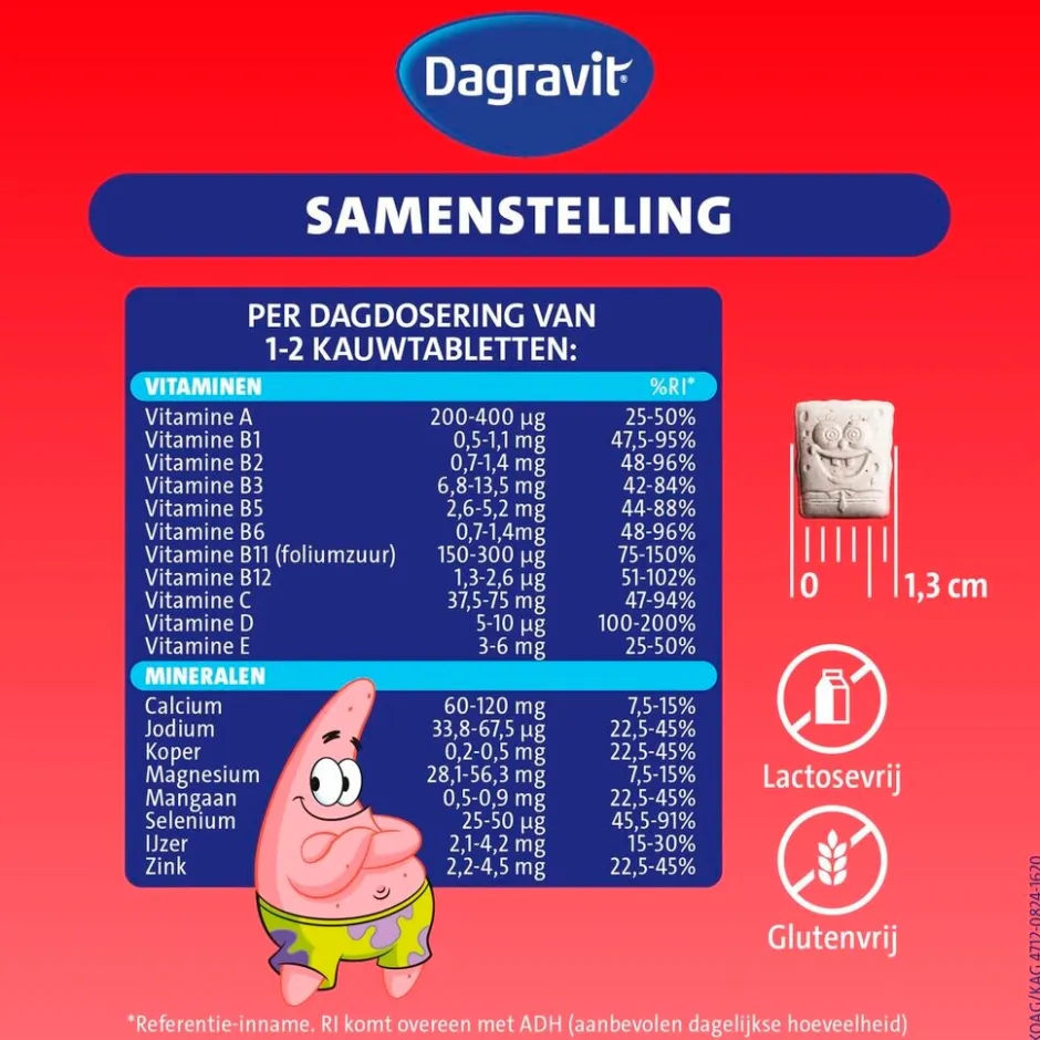 Outlet Dagravit Kids Multivitaminen Kauwtabletten