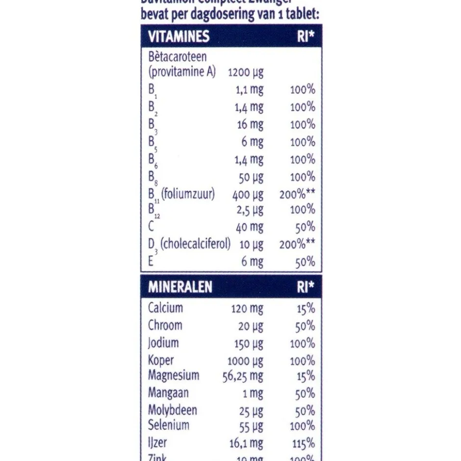 Online Davitamon Compleet Zwanger Tabletten