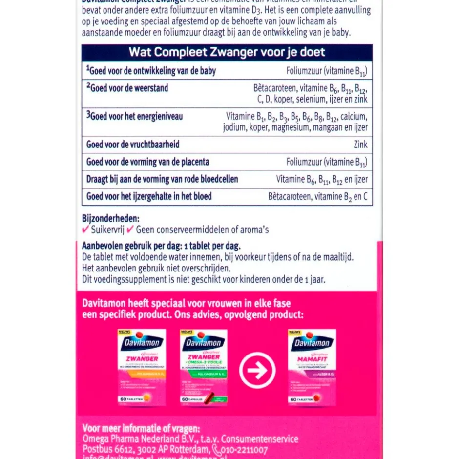 Online Davitamon Compleet Zwanger Tabletten