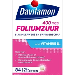 New Davitamon Foliumzuur Extra Vitamine D3 Smelttabletten