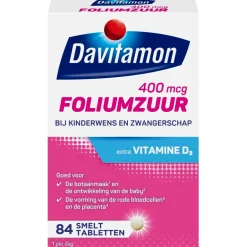 New Davitamon Foliumzuur Extra Vitamine D3 Smelttabletten