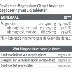 New Davitamon Magnesiumcitraat + Magnesiumoxide Tabletten