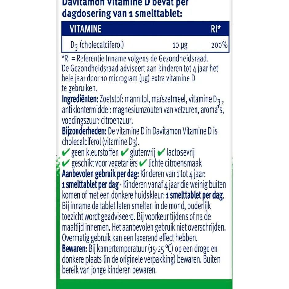 New Davitamon Vitamine D Kind Smelttabletten