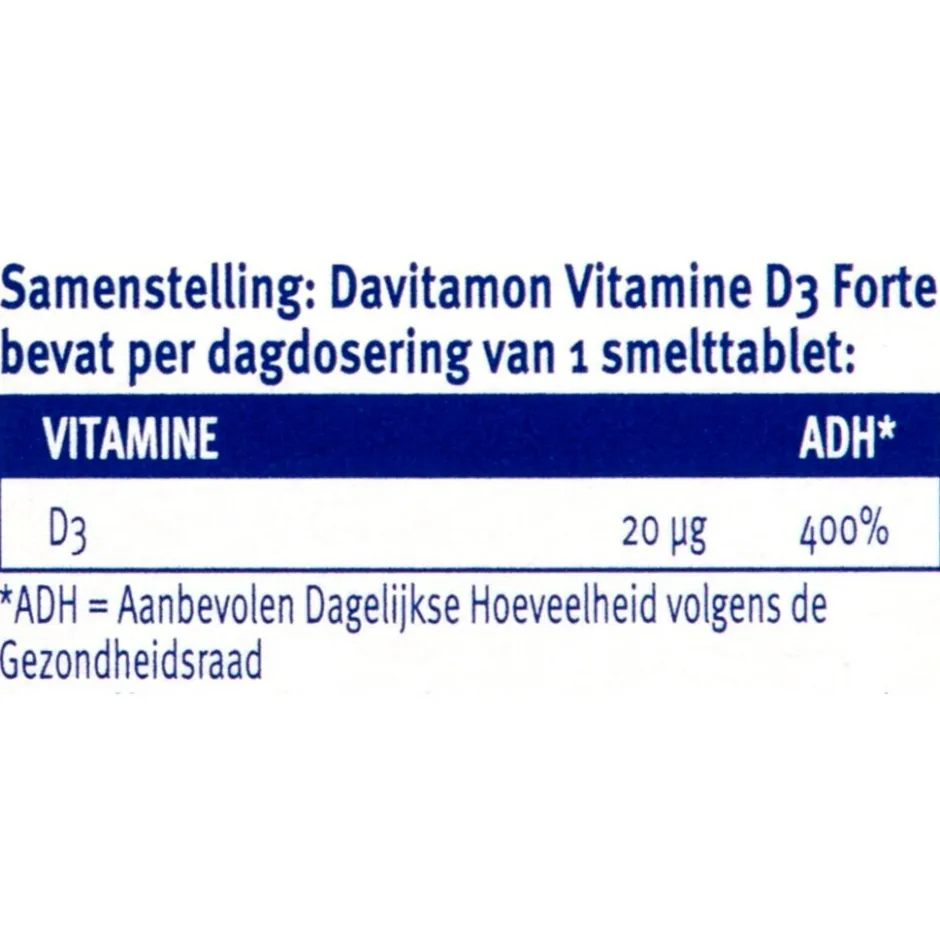 Clearance Davitamon Vitamine D Volwassenen Smelttabletten