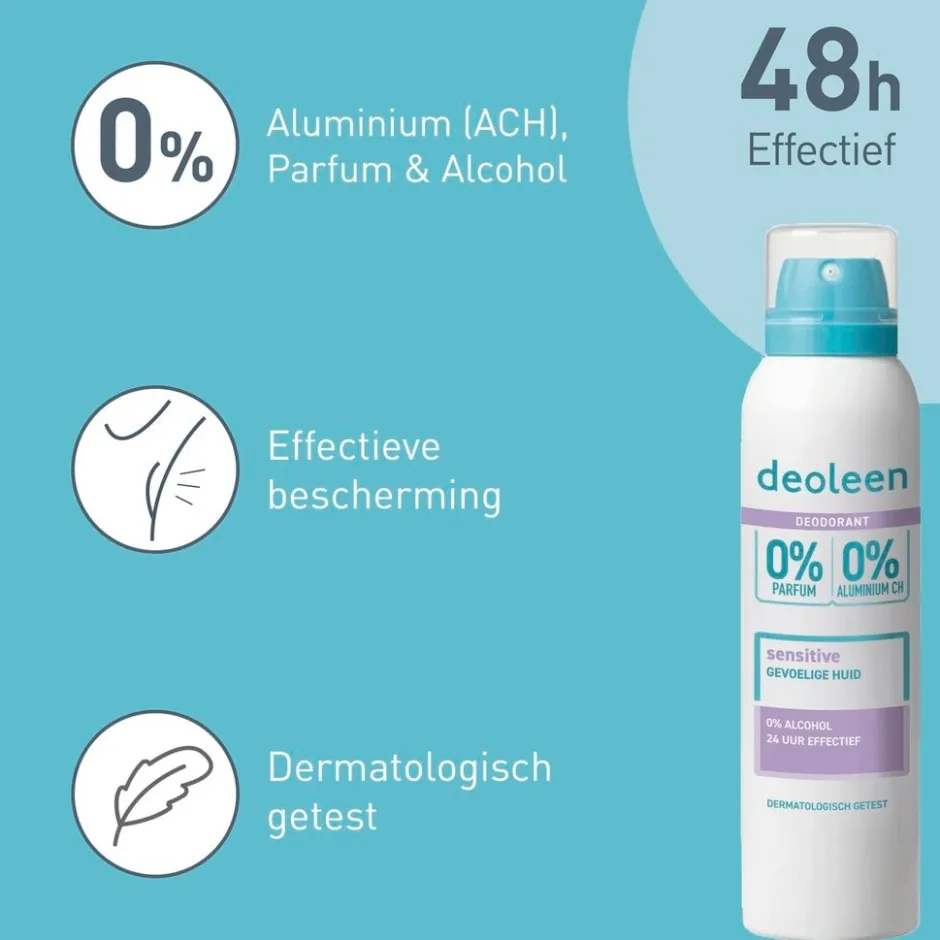 Hot Deoleen 0% Sensitive Deodorant Spray