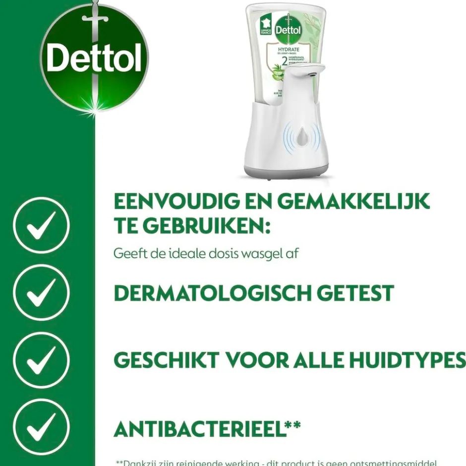 New Dettol No-Touch Aloë Vera Automatische Zeepdispenser