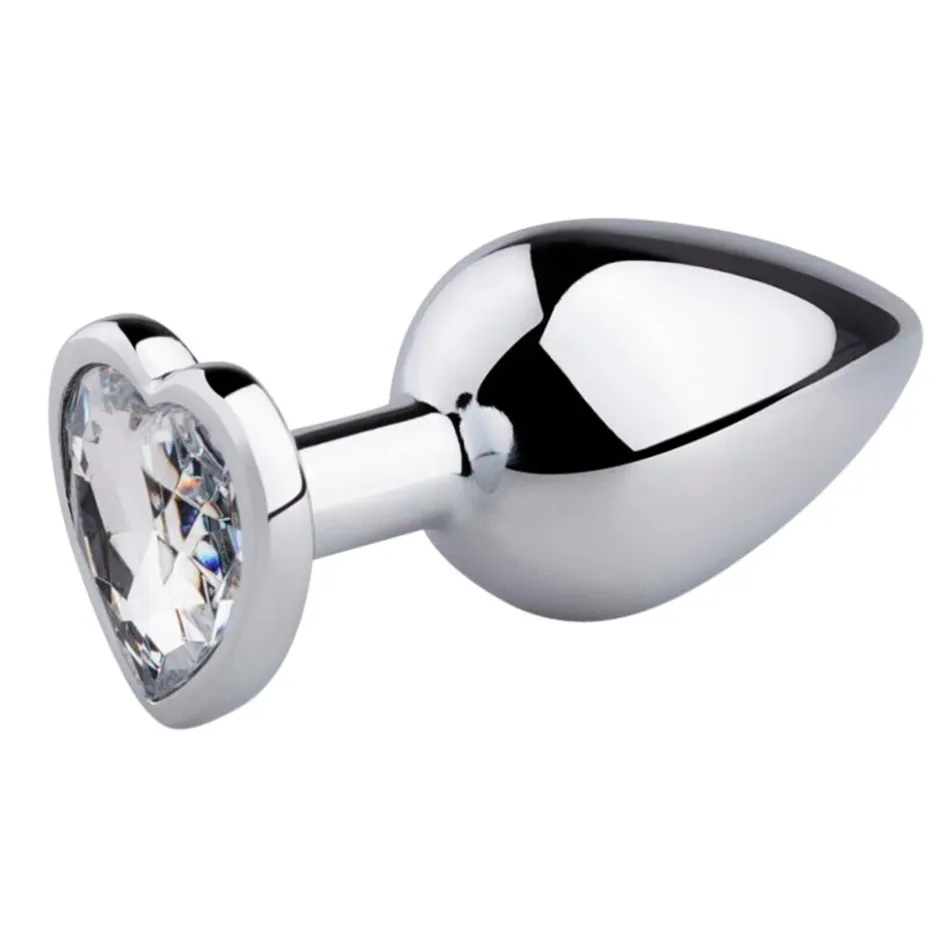 Online EasyToys Buttplug met Zilverkleurig Hartje