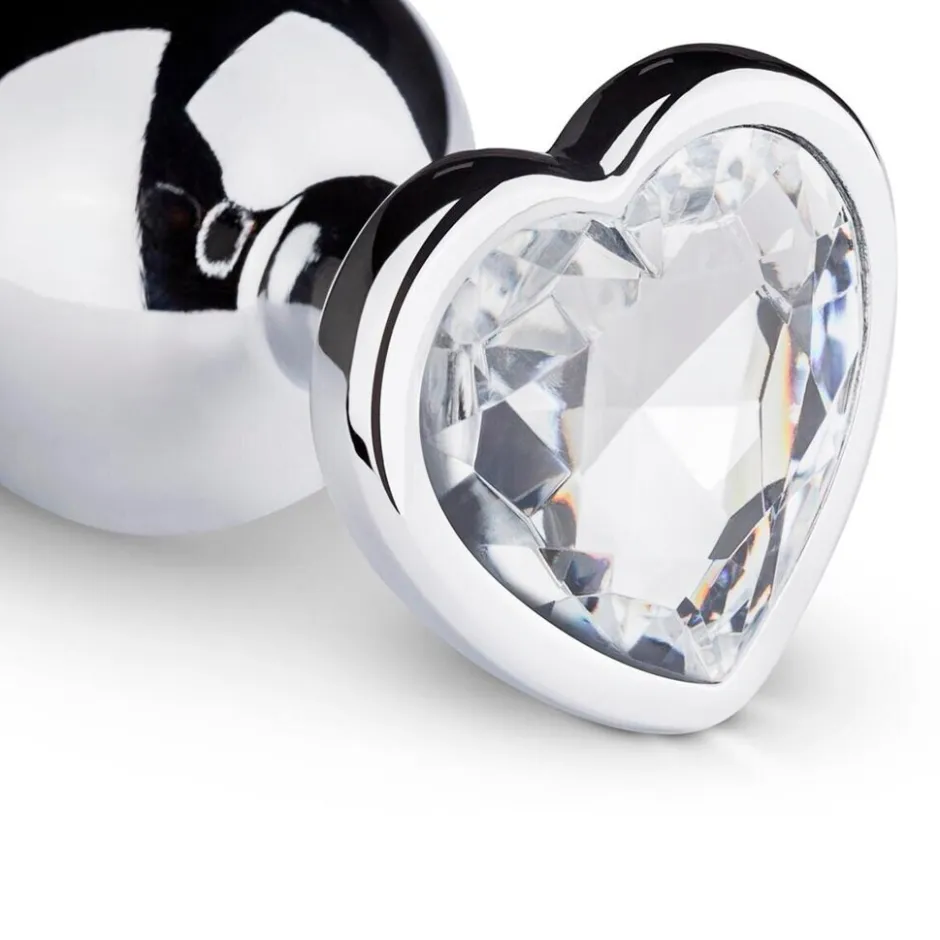 Online EasyToys Buttplug met Zilverkleurig Hartje