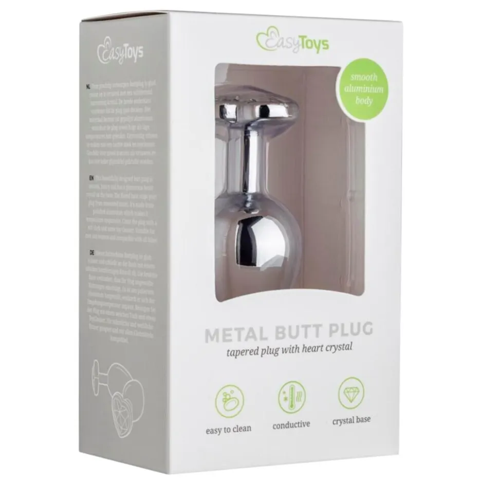Online EasyToys Buttplug met Zilverkleurig Hartje