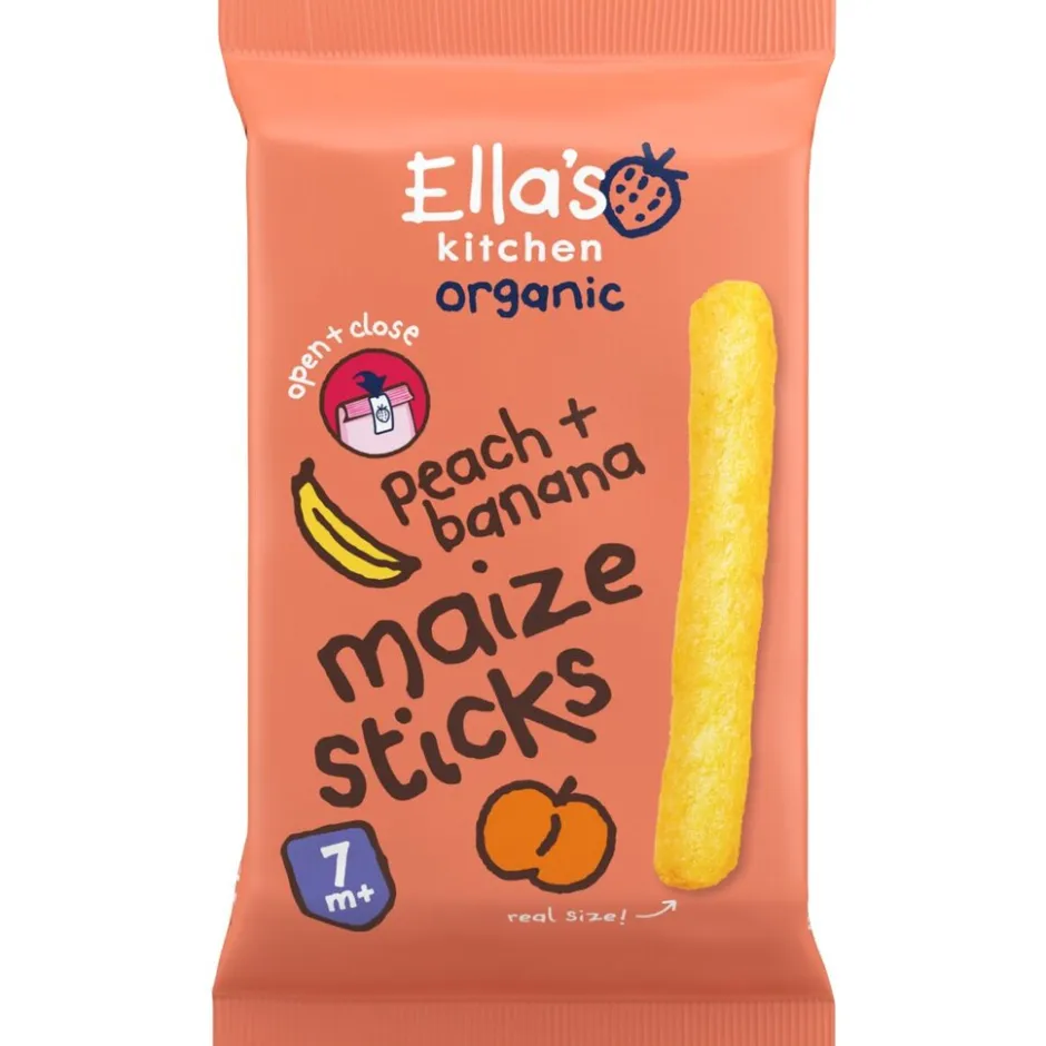 Online Ella's Kitchen 7+M Peach + Banana Maize Sticks