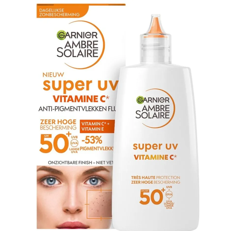 Sale Garnier Ambre Solaire Super Uv Vitamine C SPF50+ Anti-Pigmentvlekken Fluid
