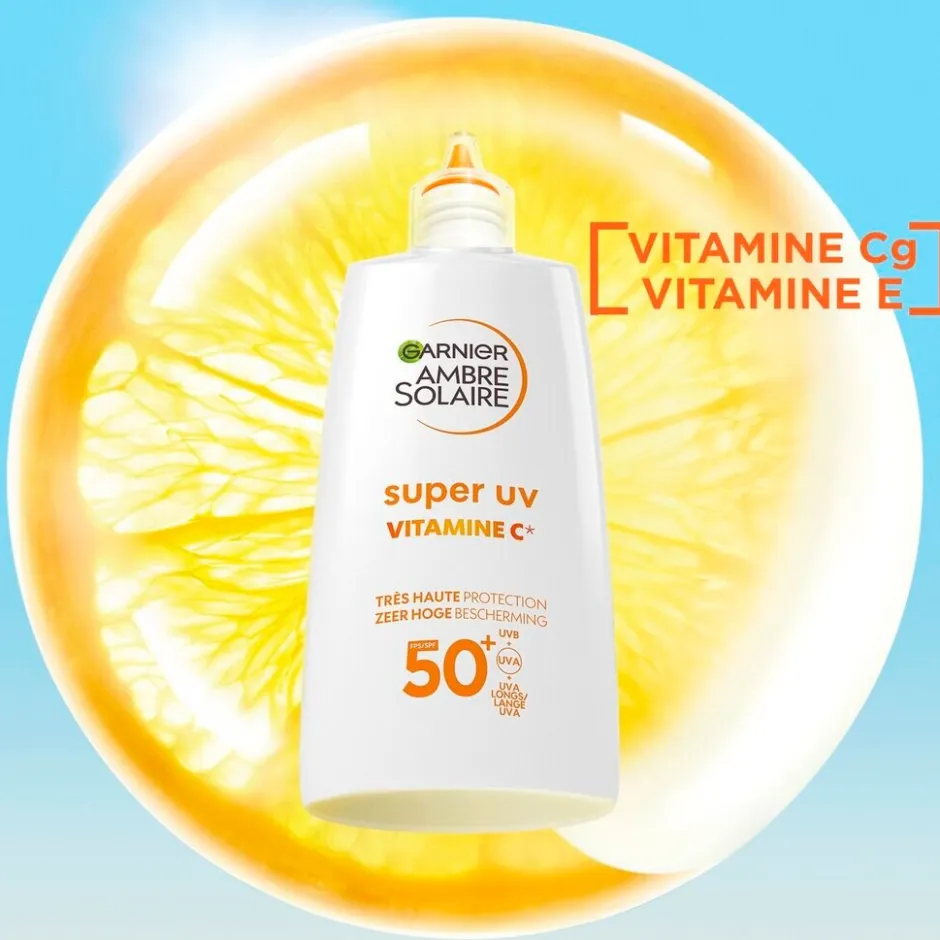 Sale Garnier Ambre Solaire Super Uv Vitamine C SPF50+ Anti-Pigmentvlekken Fluid