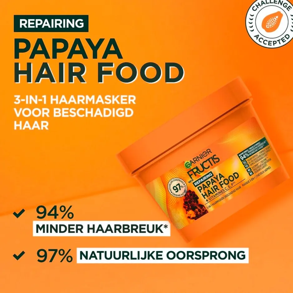 Online Fructis Garnier Color Repairing Papaya Hair Food 3-in-1 Haarmasker
