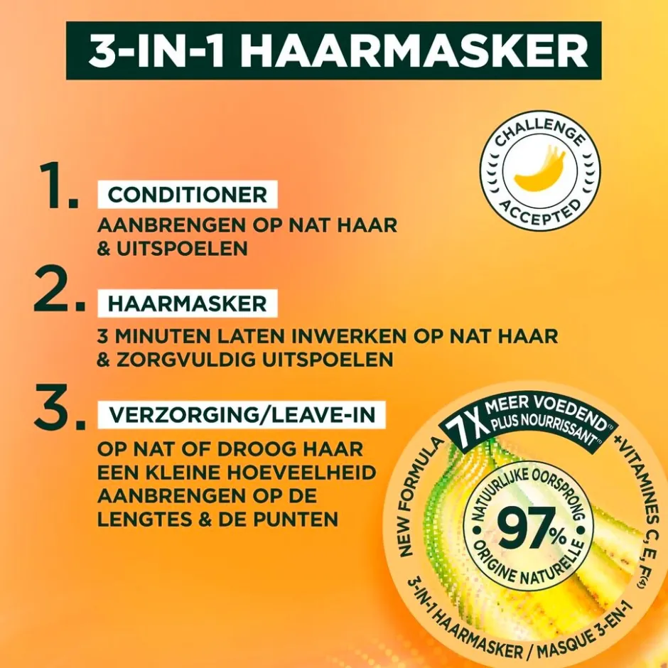 Online Fructis Garnier Nourishing Banana Hair Food 3-in-1 Haarmasker