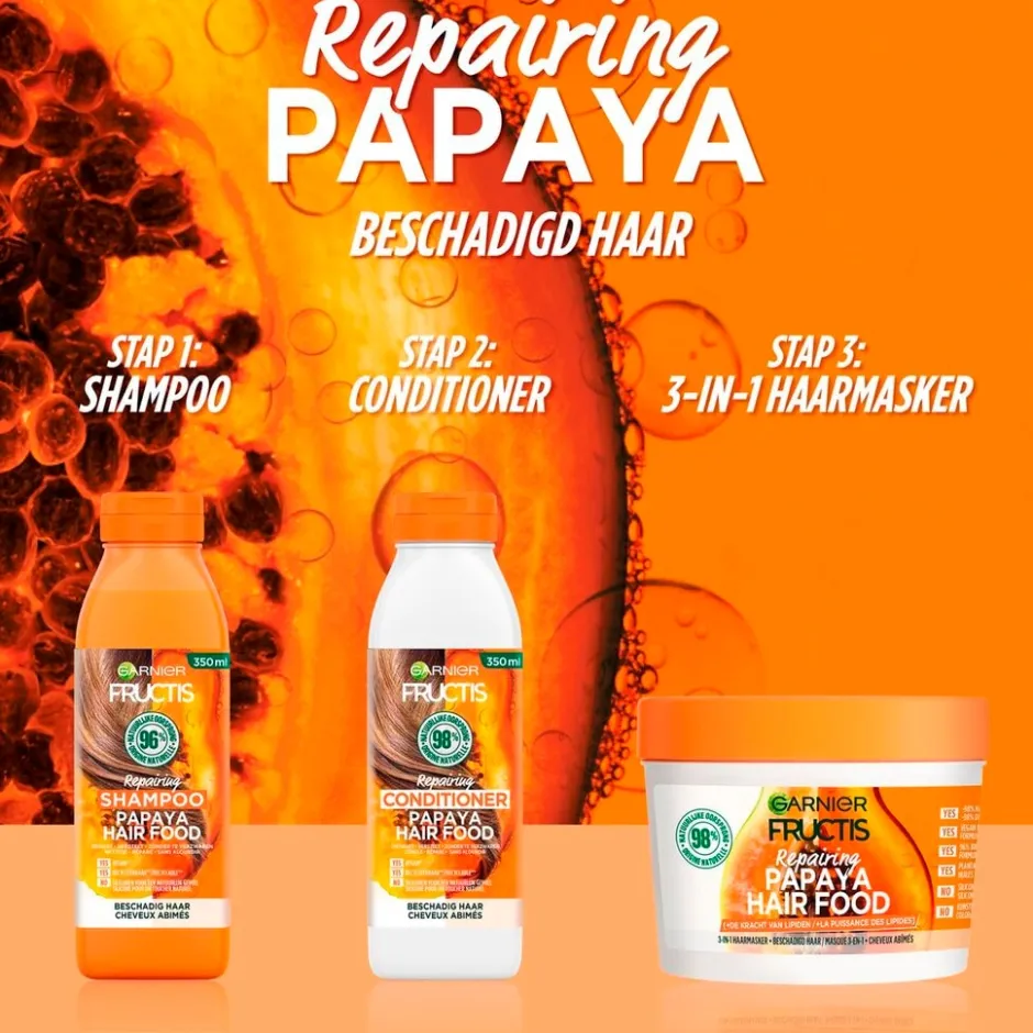 Clearance Fructis Garnier Papaya Hair Food Shampoo
