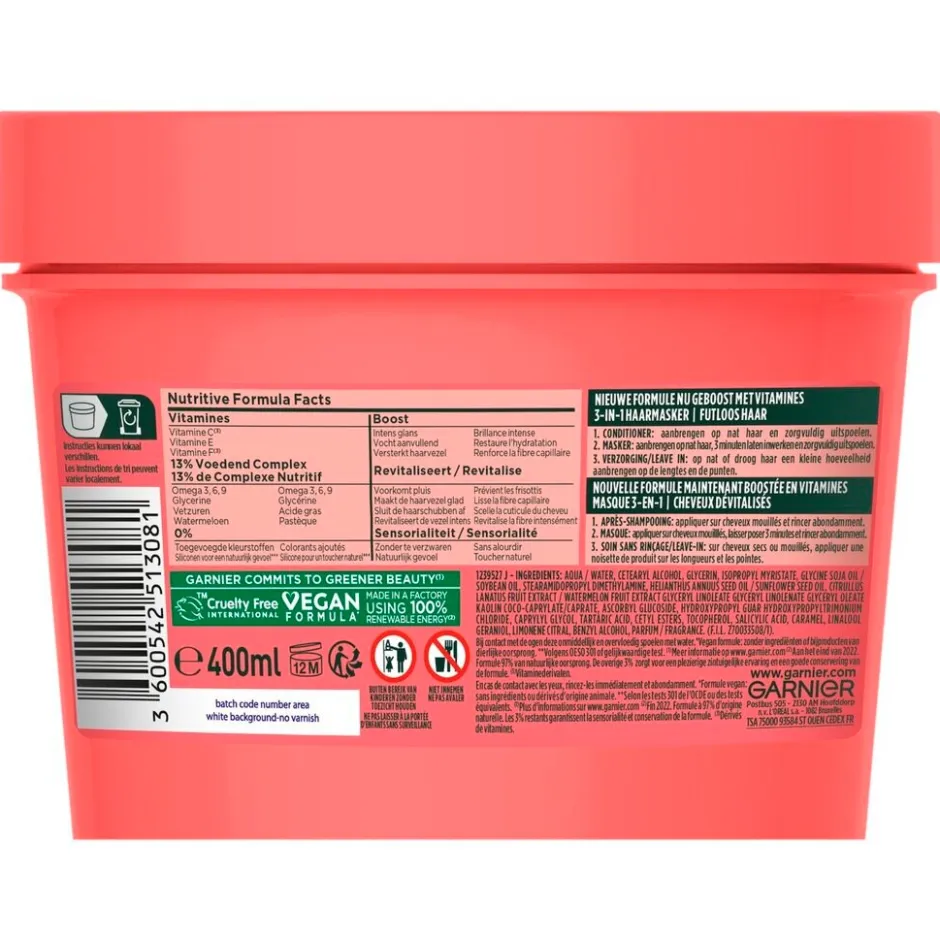 Fructis Garnier Watermelon Hair Food 3-in-1 Haarmasker