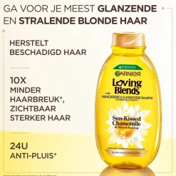New Loving Blends Garnier Sun-Kissed Chamomile & Bloemenhoning Verhelderende & Glansgevende Shampoo