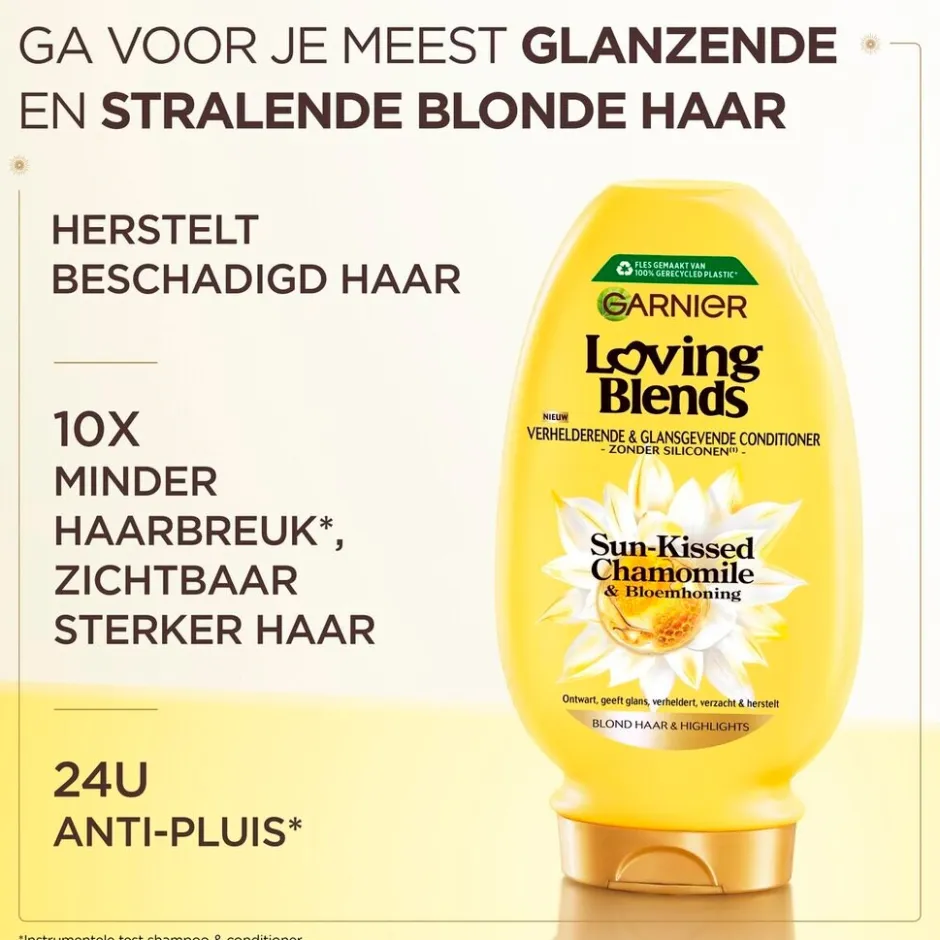 Clearance Loving Blends Garnier Sun-Kissed Chamomile & Bloemenhoning Verhelderende & Glansgevende Conditioner