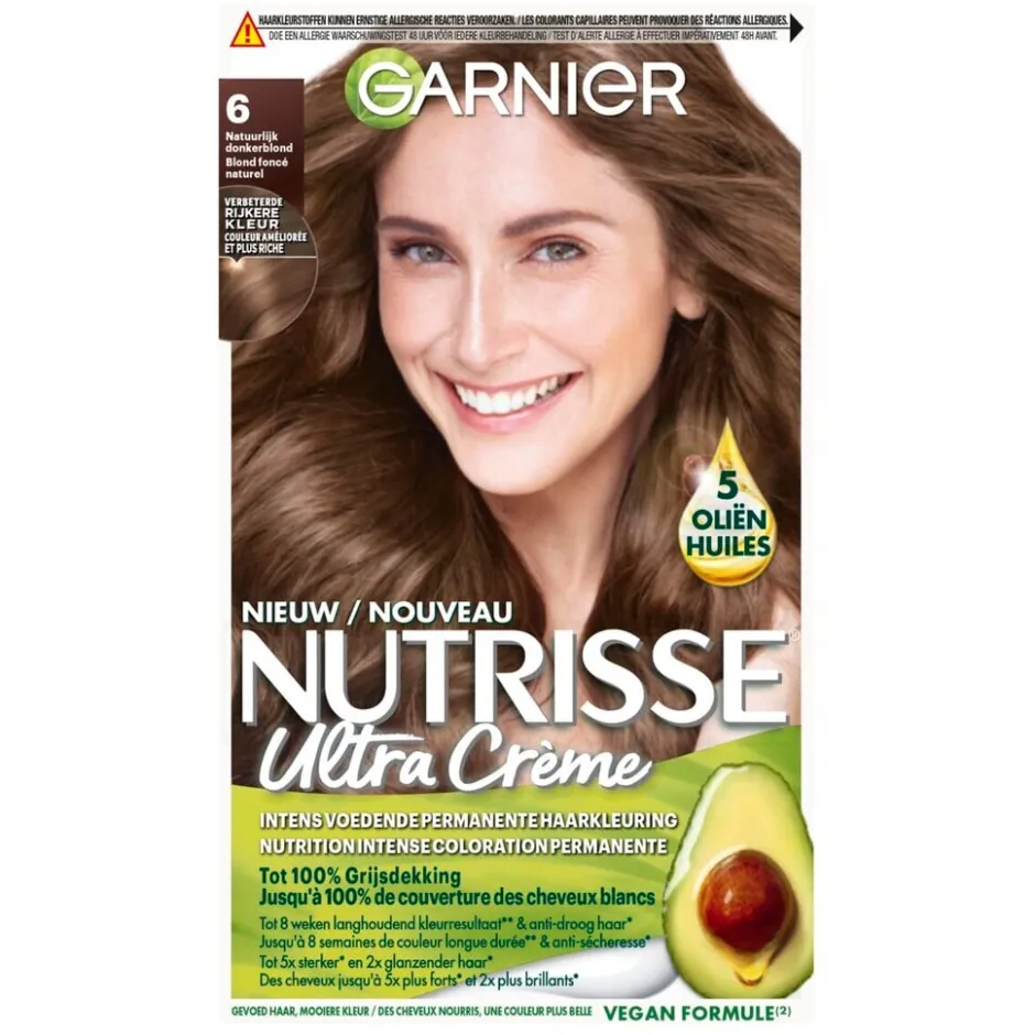 Online Nutrisse Garnier Ultra Crème 6 Natuurlijk Donkerblond Permanente Haarkleuring