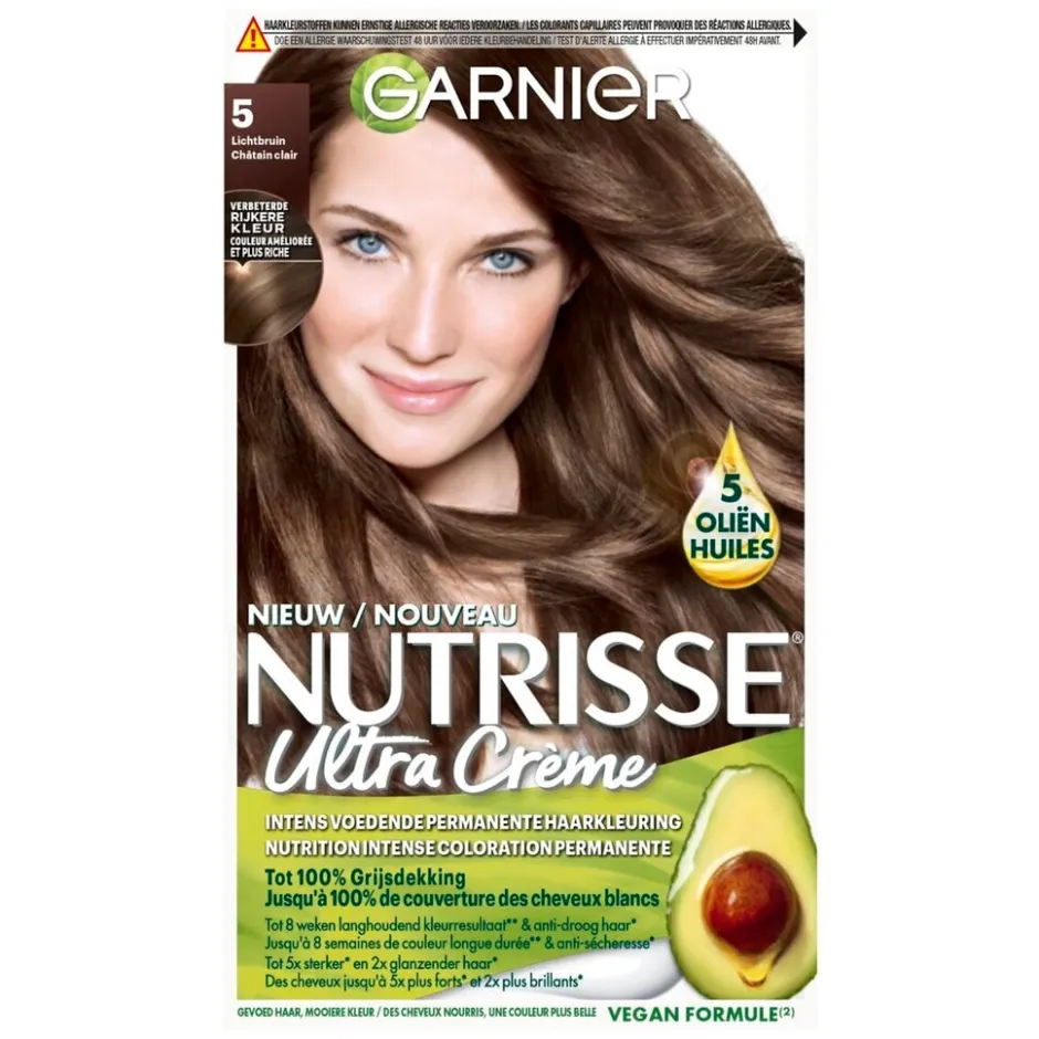 Hot Nutrisse Garnier Ultra Crème 5 Lichtbruin Permanente Haarkleuring