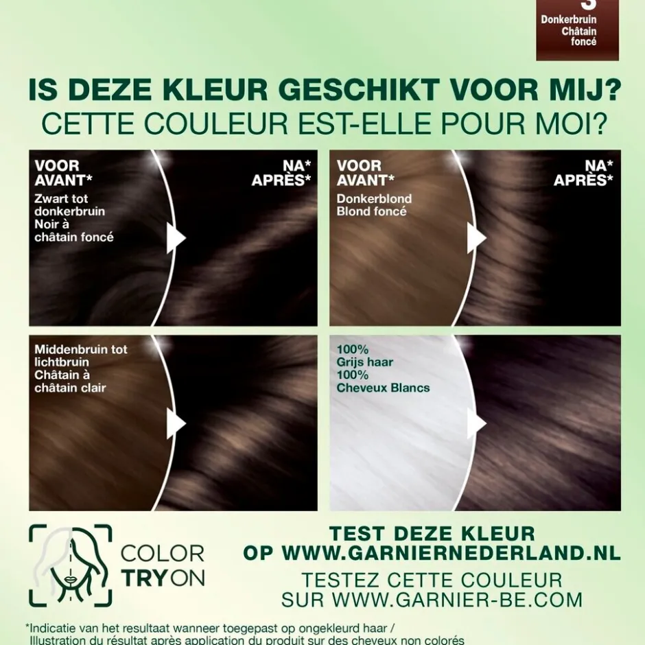 Outlet Nutrisse Garnier Ultra Crème 3 Donkerbruin Permanente Haarkleuring