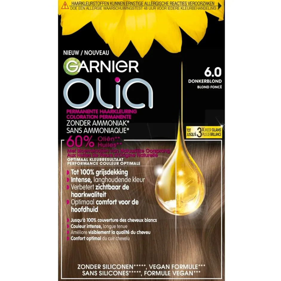 New Olia Garnier 6.0 Donkerblond Permanente Haarkleuring