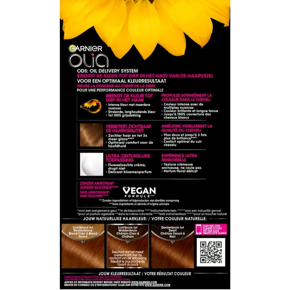 Outlet Olia Garnier 5.3 Licht Goudbruin Permanente Haarkleuring
