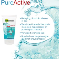 Outlet Garnier Skin Naturals Garnier Pure Active Anti-Puistjes 3-in-1 Klei
