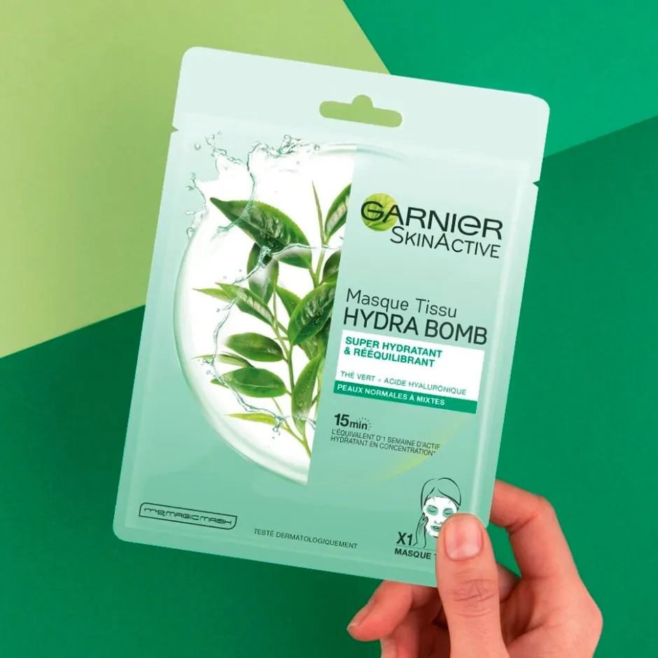 Outlet Garnier Skin Naturals Garnier SkinActive Hydra Bomb Groene Thee Tissuemasker