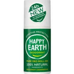 Happy Earth Bergamot Cedarwood Deodorant Roller