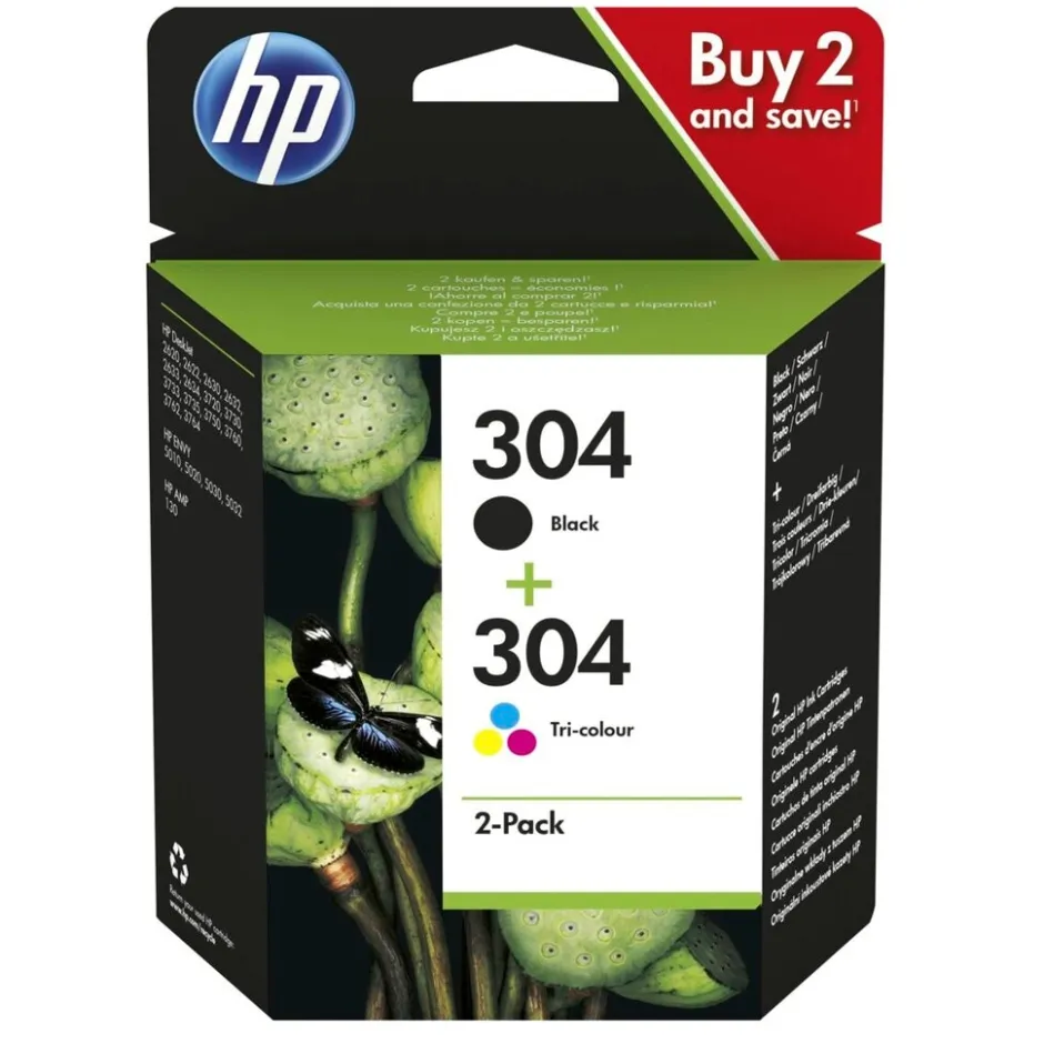Hot HP 304 Combo Black & Color Inktcartridge
